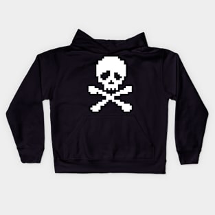 White Skull and Crossbones Kids Hoodie